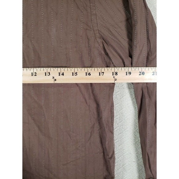 Fossil Shirt Mens Small Cotton Blend Button Up Lightweight Collared Brown - Picture 7 of 12